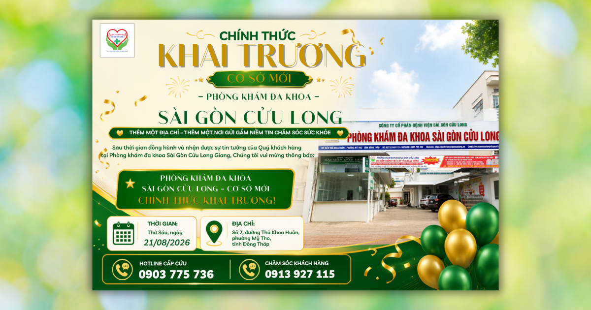 Phòng khám đa khoa Sài Gòn Cửu Long chính thức khai trương cơ sở mới